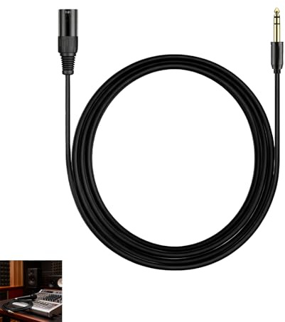XLR auf Klinke Kabel, Mikrofonkabel XLR Klinke, 1/4 Zoll TRS auf Buchse Mikrofonkabel, 6,35 mm Stecker auf Female Kabel, Lautsprecher DJ Bühne Studio Audio Konsole (1 Meter, Hi-Fi Sound)