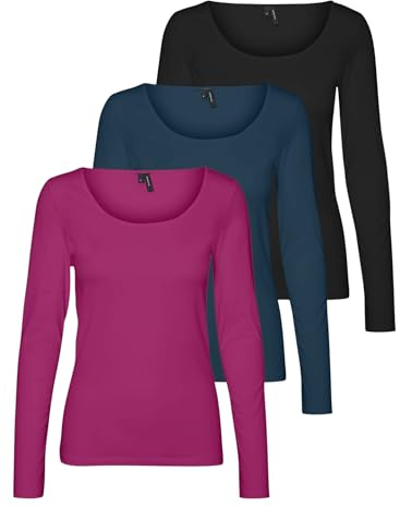 Vero Moda Vmmaxi My LS Soft Uneck Ga Noos Maglia a Maniche Lunghe Donna