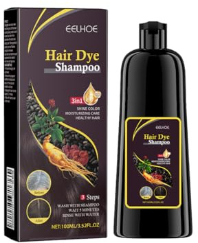 AYVRUOP Shampoing Colorant Marron, Naturel Cheveux Blancs, Shampooing Teinture Instantanée pour Cheveux, fur Femme Homme, 100ml