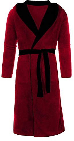 Albornoz Baño Hombre,Albornoz ropa larga de felpa de casa abrigo chal manga de invierno blusa alargada para mujer