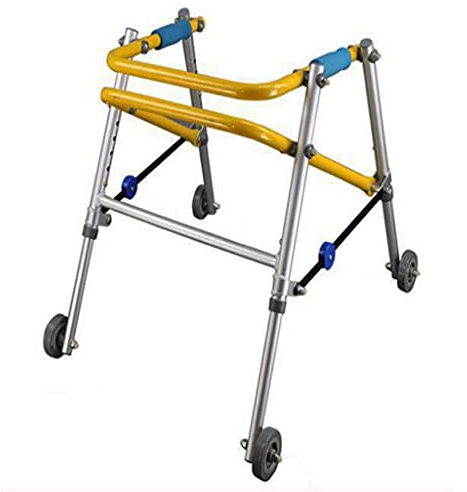 Gehgestell, Gehhilfe, for Kinder mit 4 Rädern, Training, zusammenklappbarer, stehender Hilfsstützrahmen, faltbare Höhenverstellung, Sehnsucht nach(Extra large (69cm)