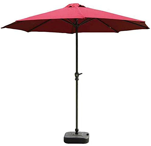 Patio Parasol Parasols de 9 pies/2.7m - Sumador de Mesa de Mercado al Aire Libre con manivela para jardín, terraza, Patio Trasero y Piscina