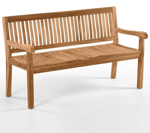 SAM Premium Gartenbank Kingsbury 3-Sitzer 150 cm, Teakholz massiv