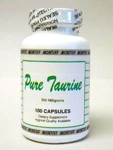 Montiff Pure Taurine, 500mg - 100 Capsules