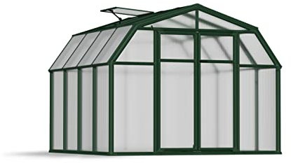 Canopia by Palram Gewächshaus Gross Hobby Gardener 8x8 Treibhaus 266x266cm Aluminium Grün Tomatenhaus Polycarbonatplatten UV-beständig