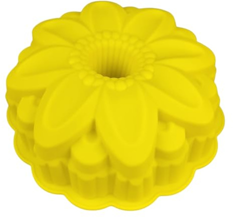 GMMH Original silikonbakform blomma bollhupf bakform kakform brödbakform fruktbottenform (gul)