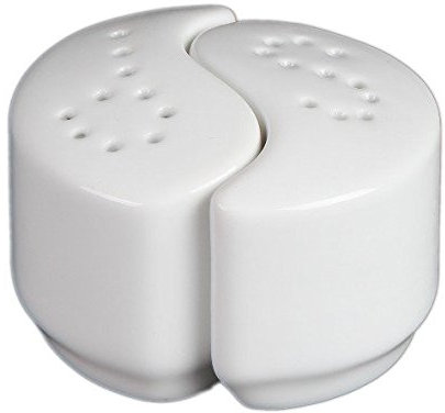 Holst Porzellan YY 1242 Salz & Pfeffer Menage Yin Yang 2-tlg., weiß, 6 x 3.5 x 4 cm, 6 Einheiten
