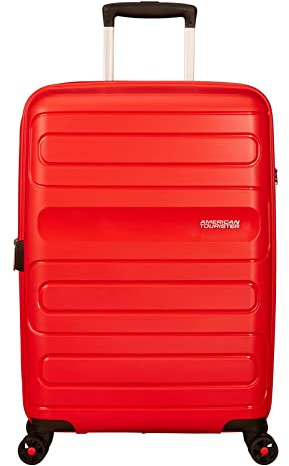 American Tourister Sunside Spinner 68 Expandible, 3.7 kg, 72.5/83.5 l, Rojo (Sunset Red)