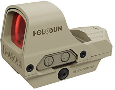 Holosun HS510C-FDE Offenes Reflexvisier Rotpunkt, wechselbares 2MOA Punkt, 65MOA Kreis Absehen, Solarzelle, FDE, Picatinny Schiene, für Jagd, Sportschießen, Softair, tactica… - 70132991