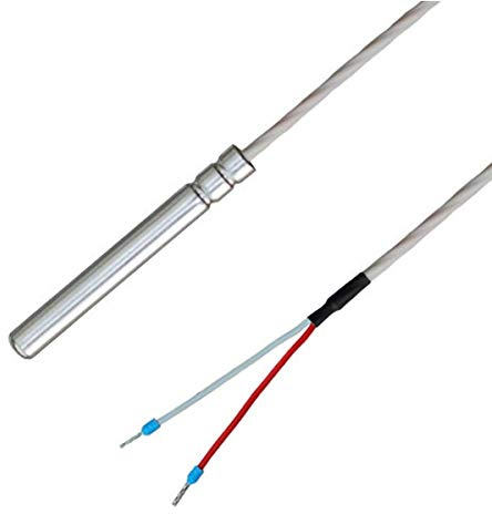 iOVEO 038HT01202 - PT100 - Kabelfühler/Temperaturfühler mit Teflon-Anschlussleitung (PTFE) bis 250°C, IP67 wasserdicht, lebensmittelecht, 2 Meter