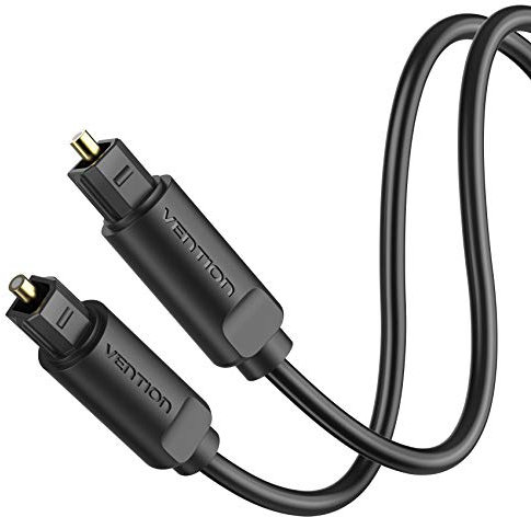 VENTION Optisches Audiokabel 1,5m - Toslink S/PDIF Digital Audio Kabel - 24K Vergoldet Lichtleiterkabel Kompatibel mit Soundbar, Stereoanlage, Heimkino, PS4, Xbox usw.