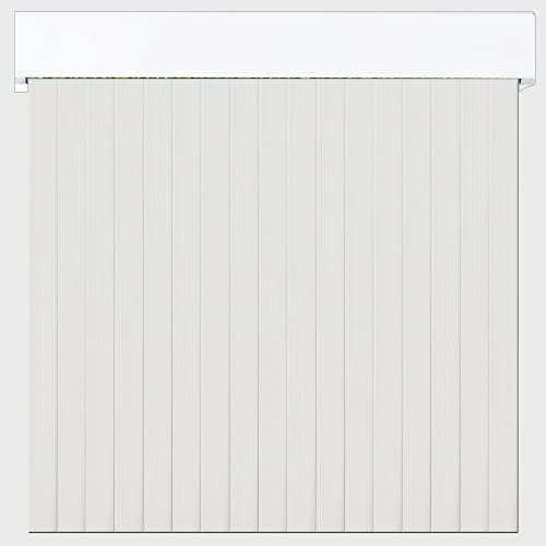 Cortinas - Tenda a strisce in plastica PVC e barra in alluminio, ideale per terrazze e verande, anti-mosche, bianco, 210 x 120 cm