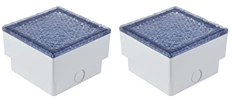ChiliTec LED Pflasterstein Bodeneinbauleuchte Außen 10x10x7cm 230V IP67 Befahrbar Wasserdicht für Garten Einfahrt Terrasse Licht Warmweiß 2Stück