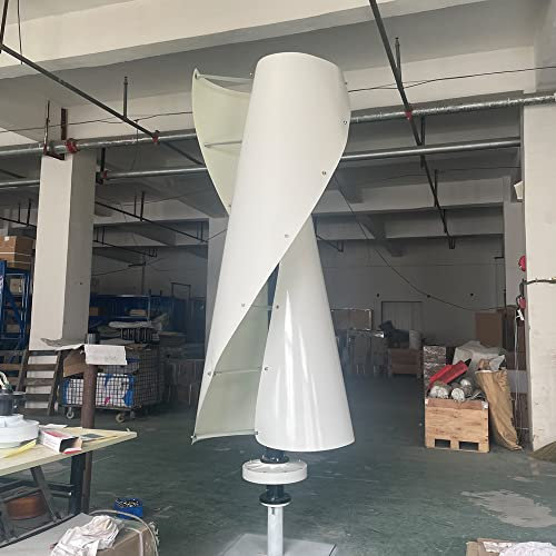 2000W Wind Turbine Vertical 24V 48V 3 Phase Wind Generator 2 Blade for Homeuse Free Power Energy (2000W，48V，White)