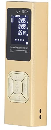 Telémetro Digital, Carcasa de Aleación de Aluminio Unidades Conmutables Medidor de Distancia Láser Digital de Mano con Configuración de Silencio para Exteriores (100 metros)