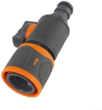 Garden Hose Pipe Water Flow Control Valve, In Line Tap Shut Turn Off Valve Fitting Easy Connect and Quick Release Adapters Tool Gadget for Watering Agriculture Washing