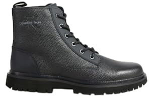 Calvin Klein Botas de media caña Hombre Eva Laceup con cordones, Negro (Triple Black), 43