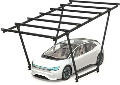 Carport, Todome, Stahl, Anthrazit, Modell 02 Structure Carport – (1-Sitzer), Überdachung