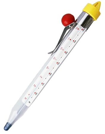 PRETYZOOM Termometro Da Cucina in Vetro Per Alimenti Clip, Termometro Sicuro Per Sciroppi e Marmellate, Strumento Per Forno e Cottura Precise, Accessorio Pratico Per Preparazioni Gastronomiche