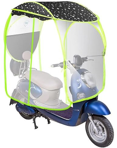 YangRy Regenschutz für Elektrofahrzeuge, Markise, Sonnenschutz, Motorrad-Regenschutz, Regenschirm, Batterie-Auto-Regenschutz, Sonnenschutz-Regenschirm, Schwarz