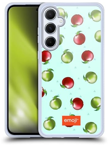 Head Case Designs Licenza Ufficiale Emoji® Mele Frutti Custodia in Gel [Protezione di Grado Militare] Compatibile con Samsung Galaxy A55 5G