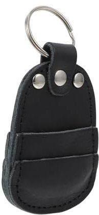 BESTonZON 3st Tasche Für Gitarrenpicks Aufbewahrungstasche Plektrum Brief Schwarzes Portemonnaie Gitarren-Plektrum- Gitarren-Pick- Black Rindsleder