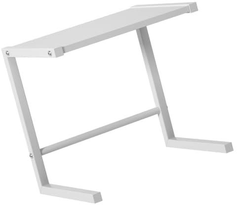Zerodeko Supporto per Forno e Friggitrice Ad Aria in Acciaio al Carbonio, Tavolino Laterale Regolabile, Stand Compatto per Piccoli Elettrodomestici Doppio Ripiano per Cucina Organizzata