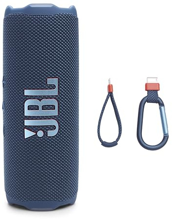 JBL Flip 7 - Portable Waterproof and Drop-Proof Speaker, Bold JBL Pro Sound with AI Boost, 16Hrs of Playtime, and PushLock System with Interchangeable Accessories (Blue)