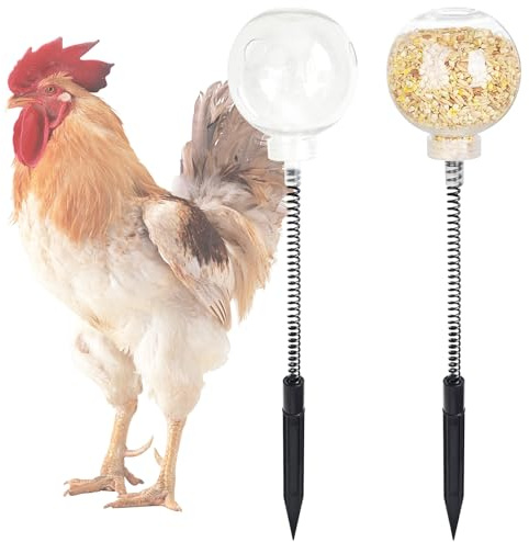 CYG&CL 2 Pack Chicken Peck Toy, Chick Slow Feeder Ball & Enrichment Toy, Boredom Toys for Your Flock, Chicken Coop Toys for Hens Birds