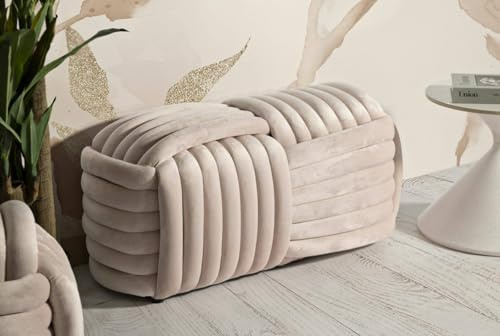 Dmora Panca Marokopa, Panchina Multiuso, Seduta per Ospiti, Cassapanca Multifunzione, 90x45 h45 cm, Rosa