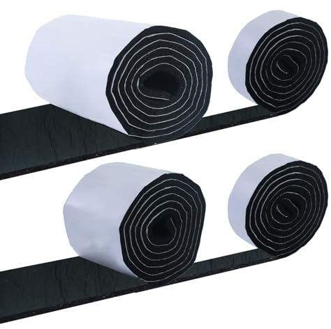 3 remsor av filtglidare, självhäftande, filt självhäftande filt, filtglider svart, brett kardborreband, 5 mm tjocka filtglider för stolar, möbeltassar