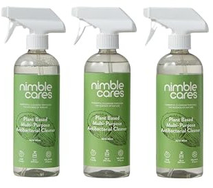 Nimble Cares Plant Based Multi-Purpose Antibacterial Cleaner Mild Mint 250 Uses 3 x 500ml (1500ml)