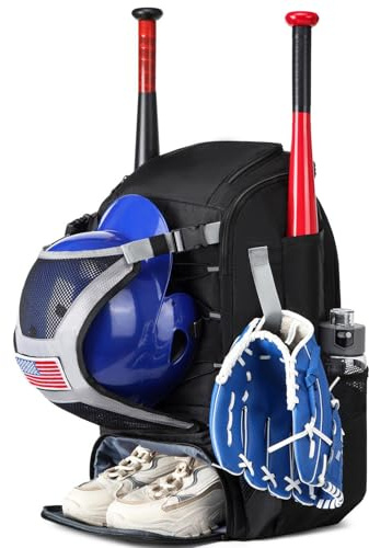 Baseball Bag | Baseball & Softball Equipment Bag | Lightweight Bat Bags for Boys, Baseball & Softball Backpack, Batbag, Softball Bag, Adult Baseball Bag with Shoe Compartment & Fence Hook