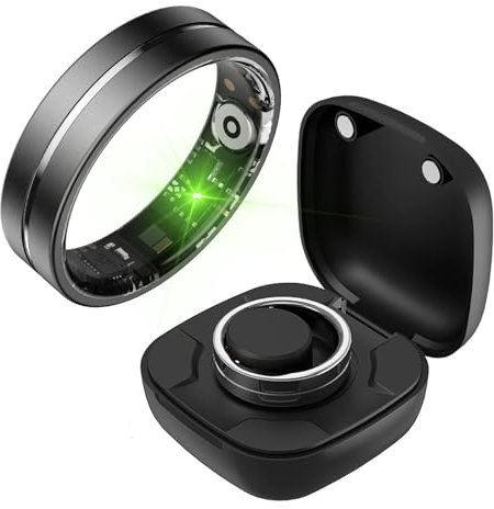 Smart Ring Moniteur de fréquence cardiaque, compteur de pas, traqueur de sommeil, anneaux de santé, calories et fitness pour Android iOS