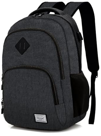 MoFut Rucksack Herren & Damen, Reiserucksack, Schultasche viele Fächer mit 15,6 Laptopfach, Handgepäck Rucksäcke, Backpack für Studenten, Büroangestellte, Reisen Wandern (Schwarz.a)