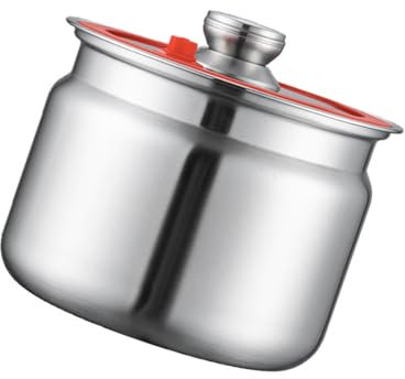 KHZen Contenitori in Acciaio Inossidabile A capacità capacità Chiusura dei Coperchi Arrugginiti per Soluzione Conservazione degli Alimenti Sfusi