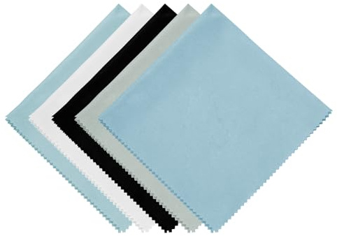 Xetpc 5 Pcs 12x12 inch Extra Large Microfibre Cleaning Cloths, Eyeglass Cleaning Cloths, Camera Lens clean cloth, Reusable Washable and Scratch Free for Cleaning Spectacle Screens Tablets and Lenses