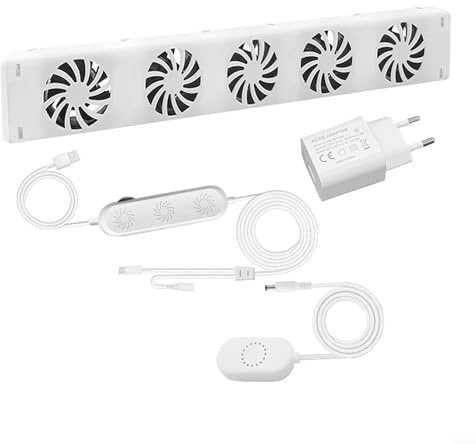 URPIZY Heizkörperventilator 3.0 | Smart Heizkörper Ventilator Verstärker，Smartes Gerät Mit Einstellbarer Geschwindigkeit | Leiser Betrieb & Energieeinsparung(MXRV-25-S201)