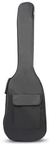 JTKSSCS Gitarrentasche Schwarzer wasserdichter Bass-Rucksack mit Doppelgurten for E-Bass, 5 mm dick, Schwamm gepolstert