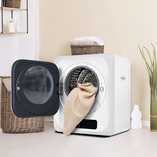 Edelstahltrockner mit UV Keimschutz | 4kg Kapazität, 850W, 6 Programme, Wandmontage, LED Display, 60dB Leise, moderne Ablufttrockner für Home & Apartment