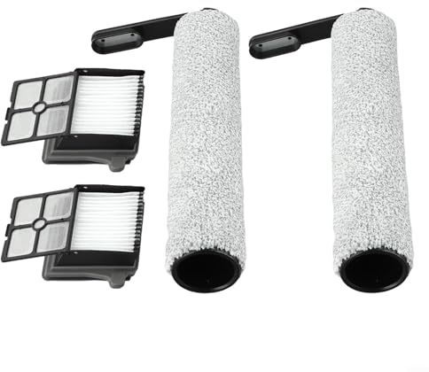 TDCuizent filter och borstroller ersättning för Tineco S7/S7 PRO tvättbar mikrofiberrulle med 99,97 % partikelfiltrering för smart trådlös golvrengöring för hem- och husdjurshårrengöring