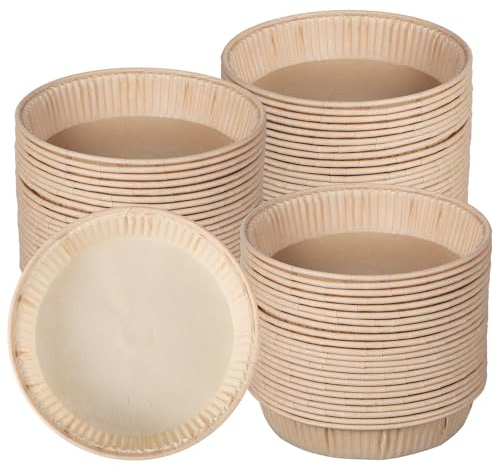 Operitacx Mini Stampi per Dolci Rotondi in Carta da Forno 100 Pezzi 4 Pollici Monouso per Crostatine e Muffin in Forno Domestico