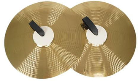 Mqiklt Platillos de Choque, Instrumentos Musicales, Platillos para Estudiantes, Platillos de Batería Resistentes, Multiusos para Actuaciones en, 16 pulgadas
