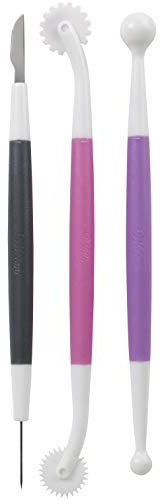 Wilton Fondant und Gum Paste Starter Tool Set/3, Icing Modellierungswerkzeug für Kuchendeko Fondant Torten Kuchen - Set/3, Weiß