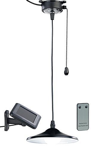 Lunartec Solar Hängelampe: Solar-LED-Hängeleuchte mit Zugschnur und Fernbedienung, 40 Lumen, IP44 (Deckenlampe mit Zugschalter, Deckenlampe, Zelt)
