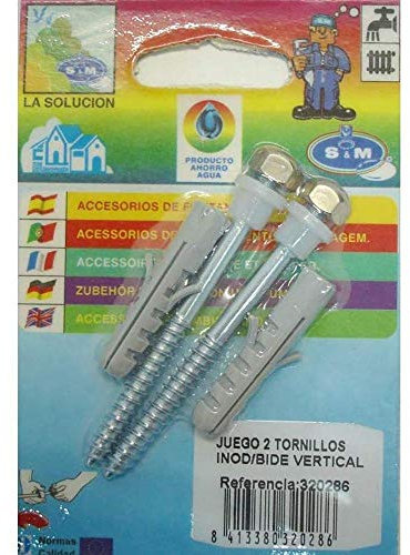 Vite bagno fissaggio bidet inox S&M 320286 2 pezzi