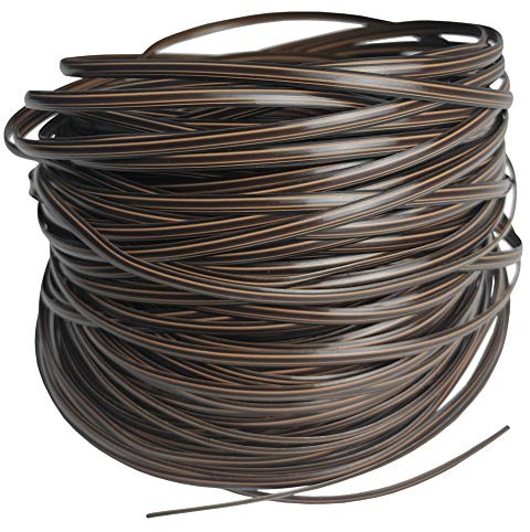RNY Rattan-Korb, Polyethylen-Kunststoff, Rattan-Geflecht für Reparatur, Rattanstuhl, Tischkorb, Kaffeebraun, Breite 6 mm, 91,4 m