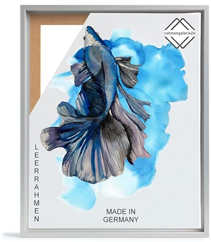 rahmengalerie24 Schattenfugenrahmen 42x59,4 cm (DIN A2) alu für Leinwand Bilderrahmen Keilrahmen für Leinwände aus Holz MDF