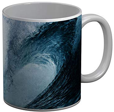 Fabulous Keramische Becher 325ml Welle Meer Ozean Wasser Meeresfoto Tauchen Surfen Bali