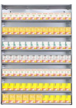 LVLDAWA Cigarette Display Rack Shelf, Wall Mounted Cigarette Rack Automatic Cigarette Pusher Tray, Acrylic Wall Mounted Display Cabinet for Bar, Shopping Center(73.5X105X15CM)